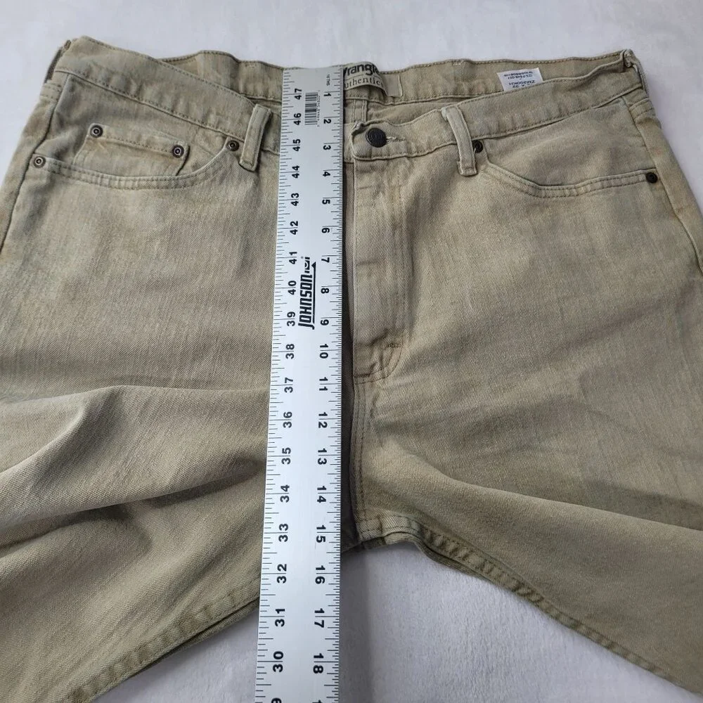 Wrangler Authentics Men's Beige Regular Fit Jeans Size 38x32